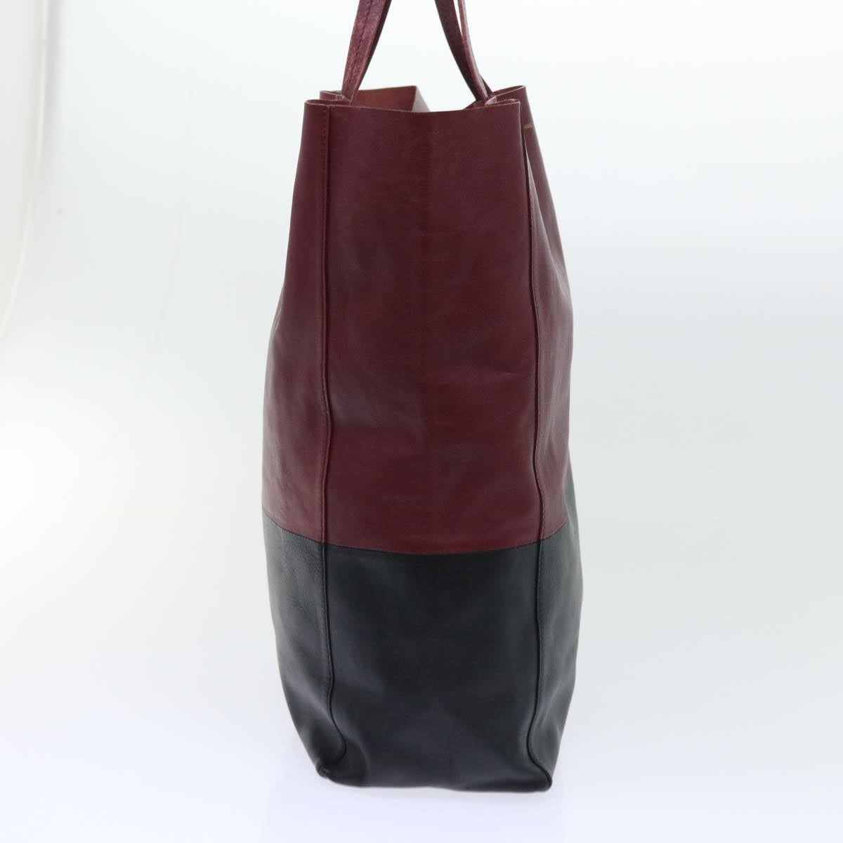 Luxury CELINE Tote Bag Leather Wine Red  7779