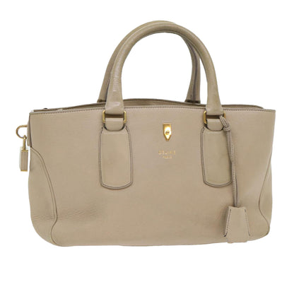 Luxury CELINE Hand Bag Leather Beige  8421