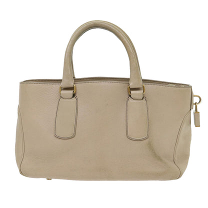 Luxury CELINE Hand Bag Leather Beige  8421