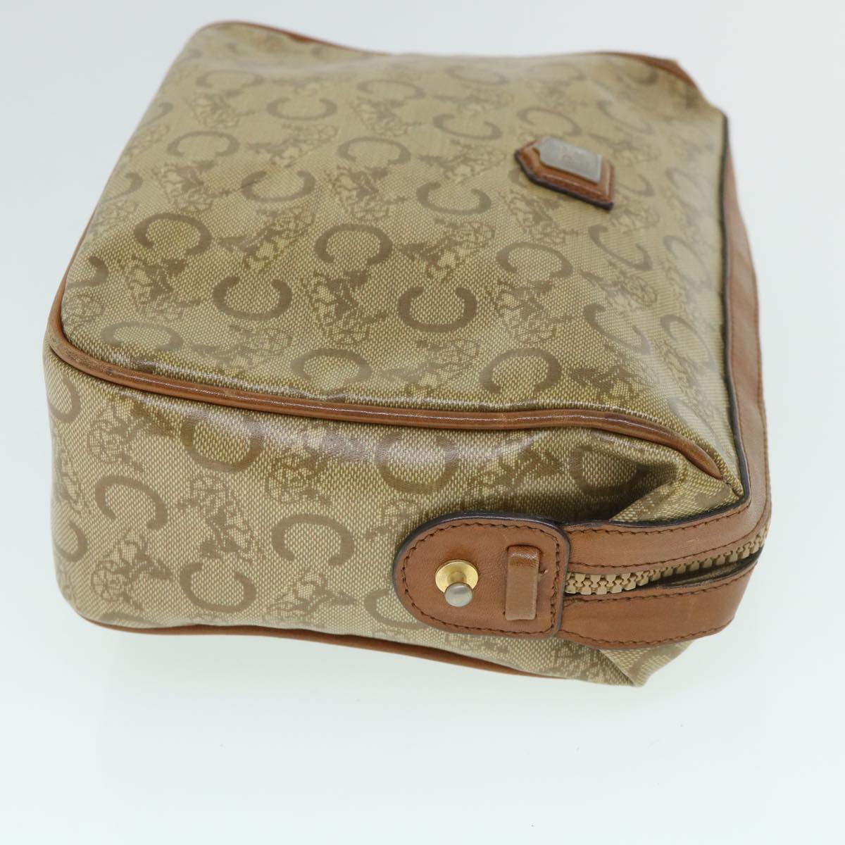 Luxury CELINE C Macadam Canvas Clutch Bag Coated Canvas Beige  8432