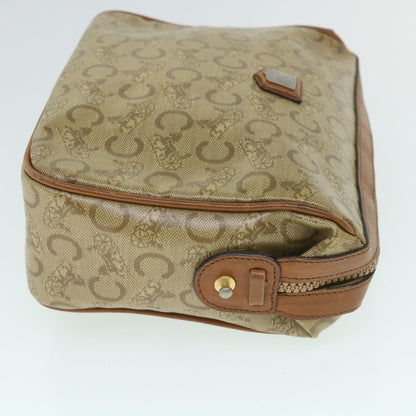 Luxury CELINE C Macadam Canvas Clutch Bag Coated Canvas Beige  8432