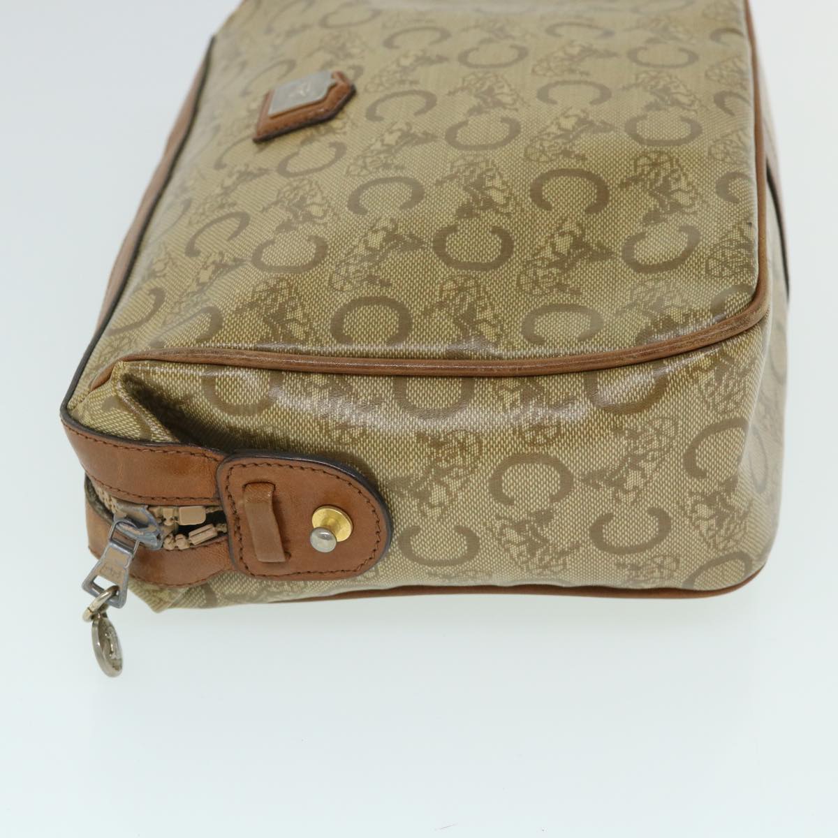 Luxury CELINE C Macadam Canvas Clutch Bag Coated Canvas Beige  8432