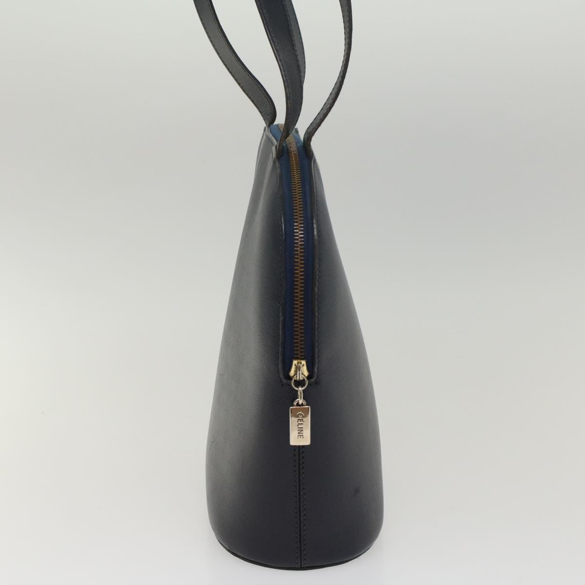 Luxury CELINE Shoulder Bag Leather Navy  8617