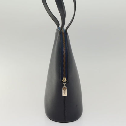 Luxury CELINE Shoulder Bag Leather Navy  8617