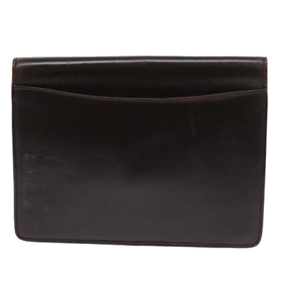 Luxury CELINE Clutch Bag Leather Brown  8620