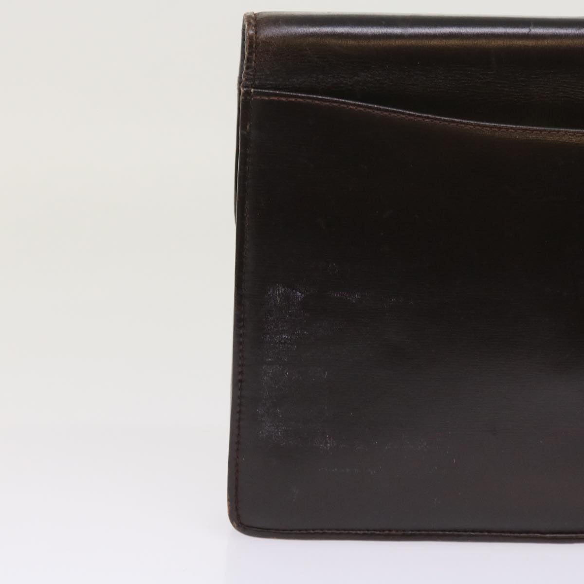 Luxury CELINE Clutch Bag Leather Brown  8620