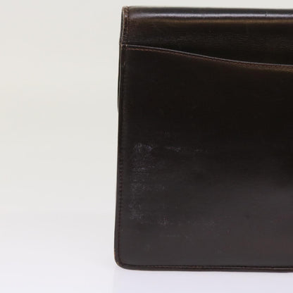 Luxury CELINE Clutch Bag Leather Brown  8620