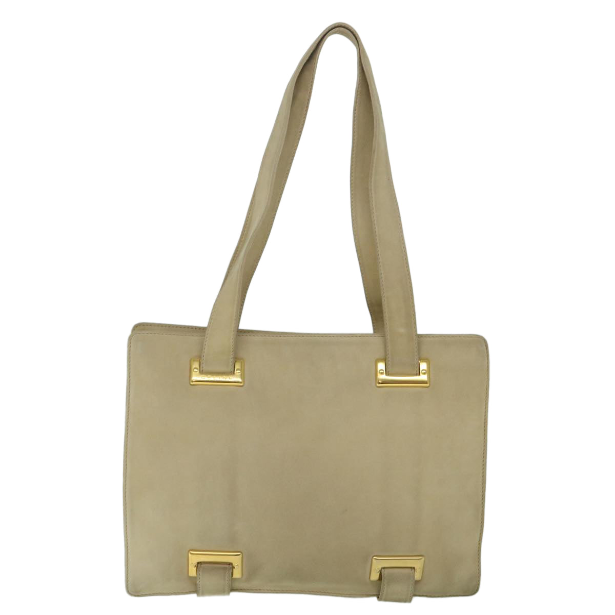 Luxury CELINE Shoulder Bag Suede Beige  8698