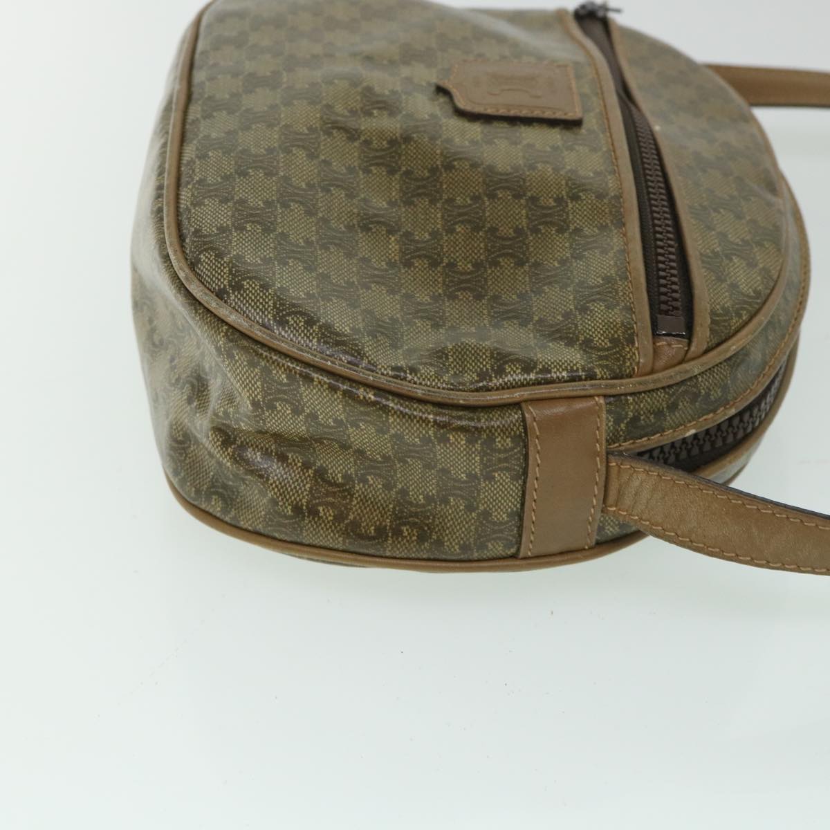 Luxury CELINE Macadam Canvas Shoulder Bag Brown  8712