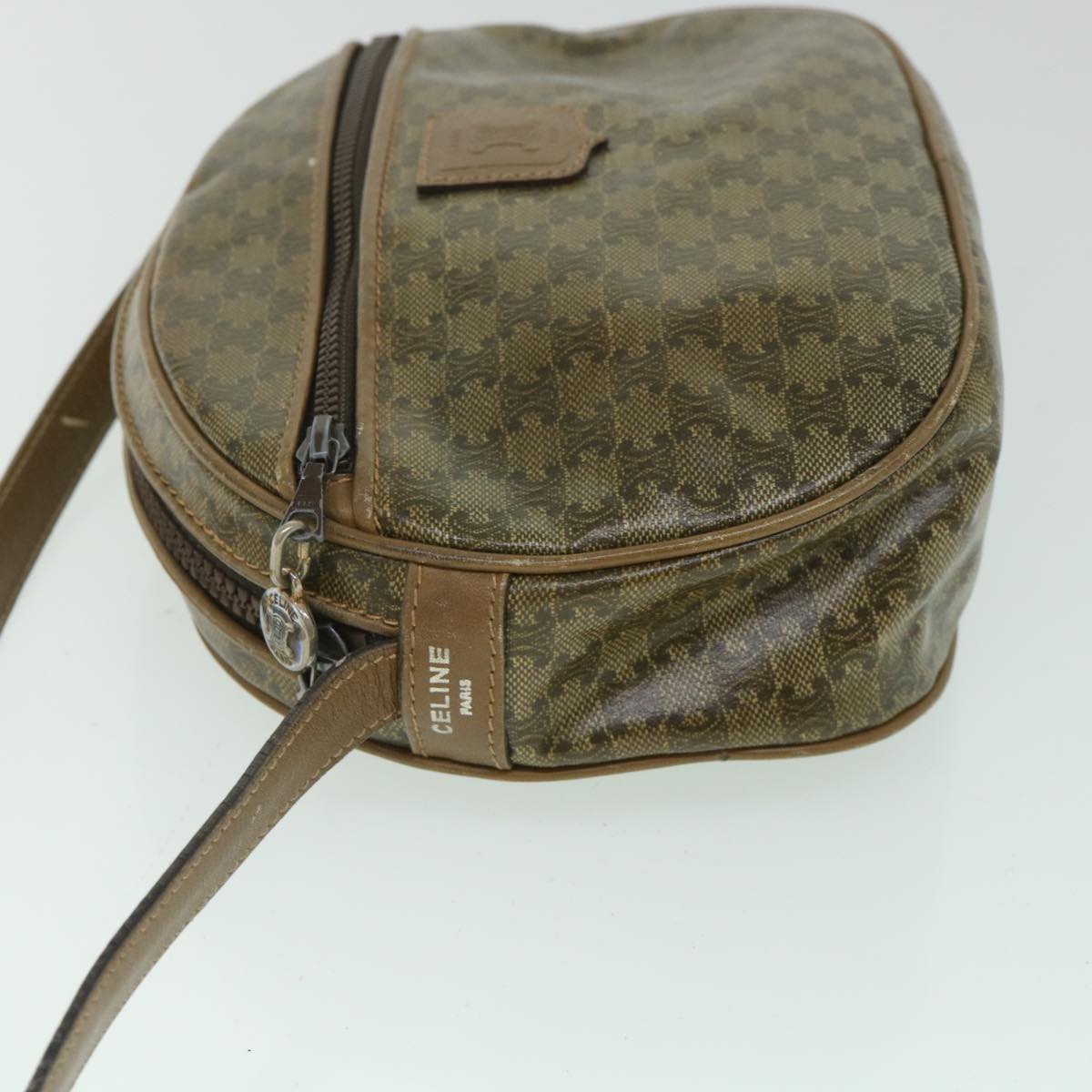 Luxury CELINE Macadam Canvas Shoulder Bag Brown  8712