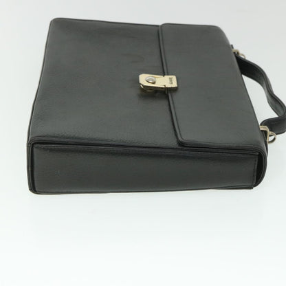 Luxury BurberrySs Hand Bag Leather 2way Black Auth bs8729