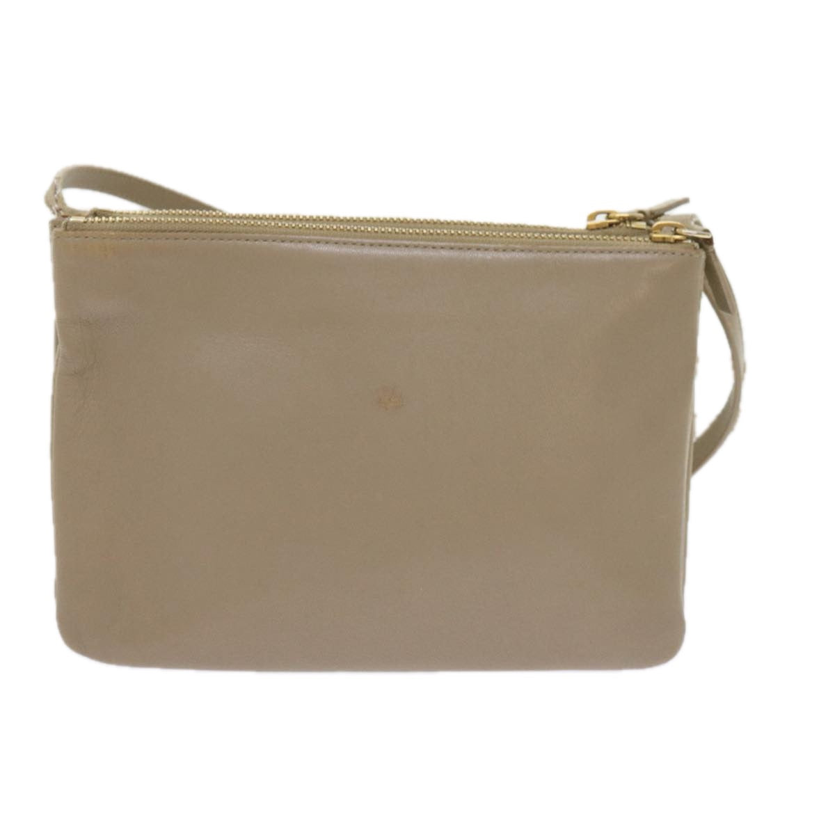 Luxury CELINE TRIO SMALL Shoulder Bag Leather Beige  8890