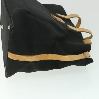 Luxury BurberrySs Blue Label Tote Bag Canvas Black Auth bs9105
