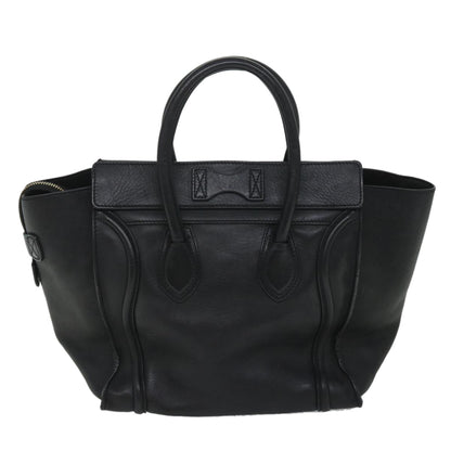 Luxury CELINE Luggage Tote Bag Leather Black  9159