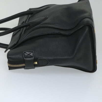 Luxury CELINE Luggage Tote Bag Leather Black  9159