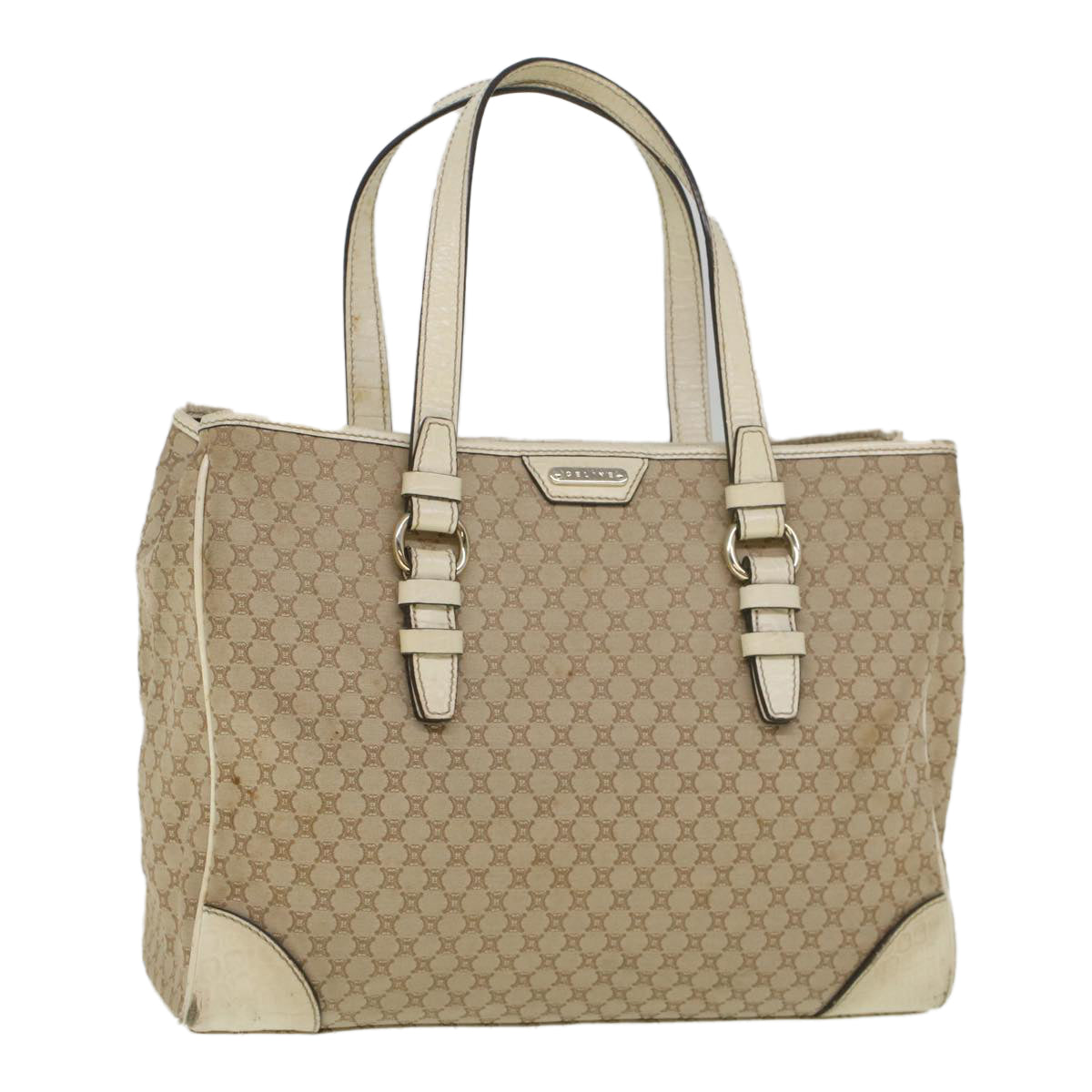 Luxury CELINE Macadam Canvas Tote Bag Beige  9213