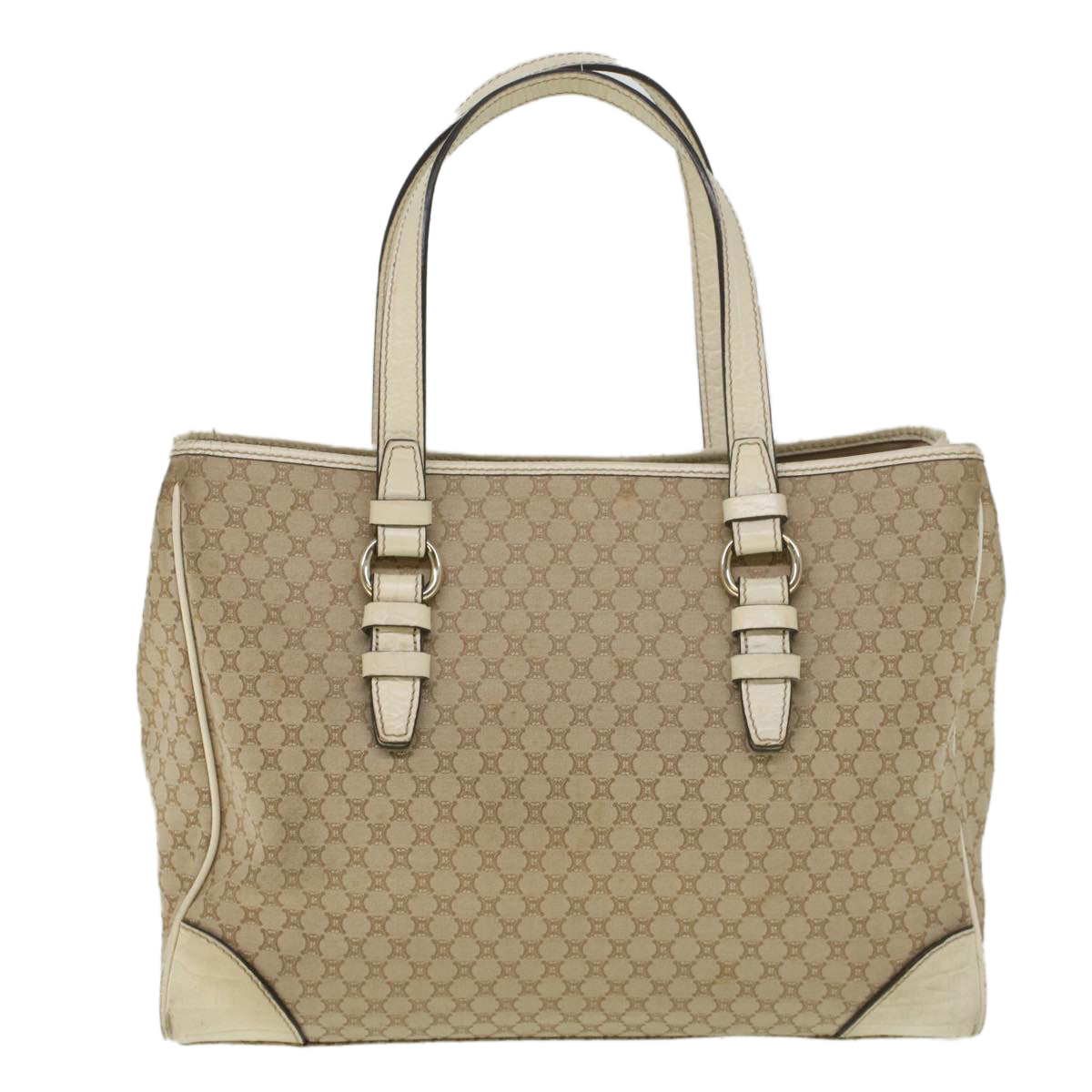 Luxury CELINE Macadam Canvas Tote Bag Beige  9213