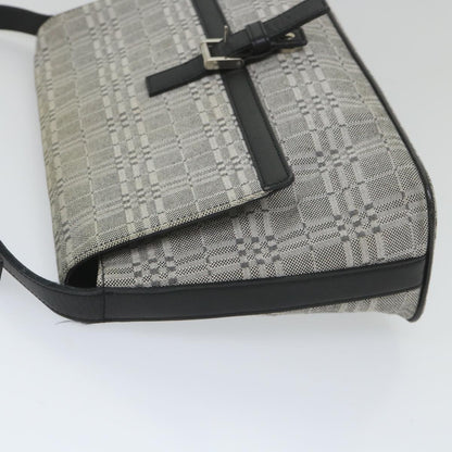 Luxury Burberry Shoulder Bag Canvas Gray Auth bs9261