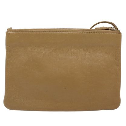 Luxury CELINE Trio PM Shoulder Bag Leather Beige  9583