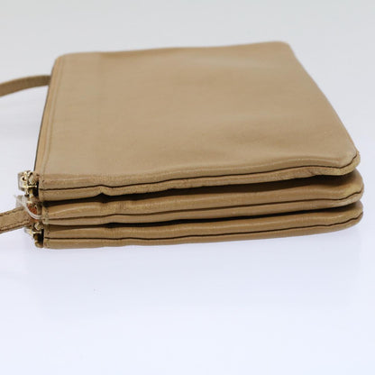Luxury CELINE Trio PM Shoulder Bag Leather Beige  9583