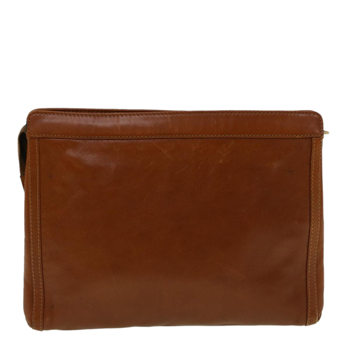 Luxury CELINE Clutch Bag Leather Brown  9584
