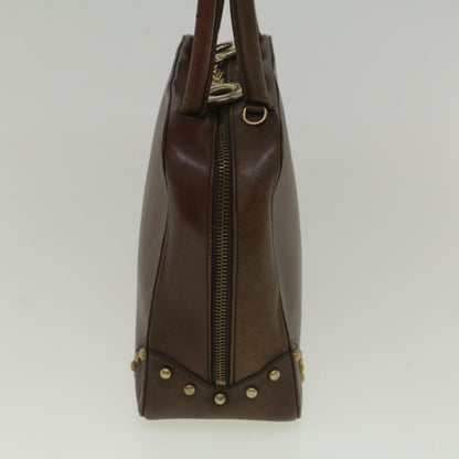 Luxury CELINE Hand Bag Leather Brown  9808