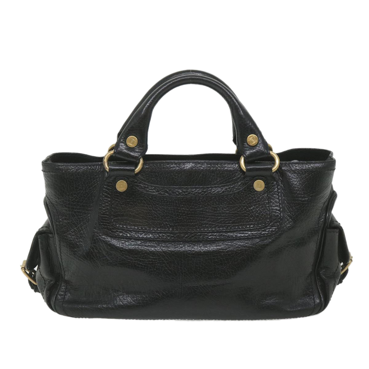 Luxury CELINE Hand Bag Leather Black  9854