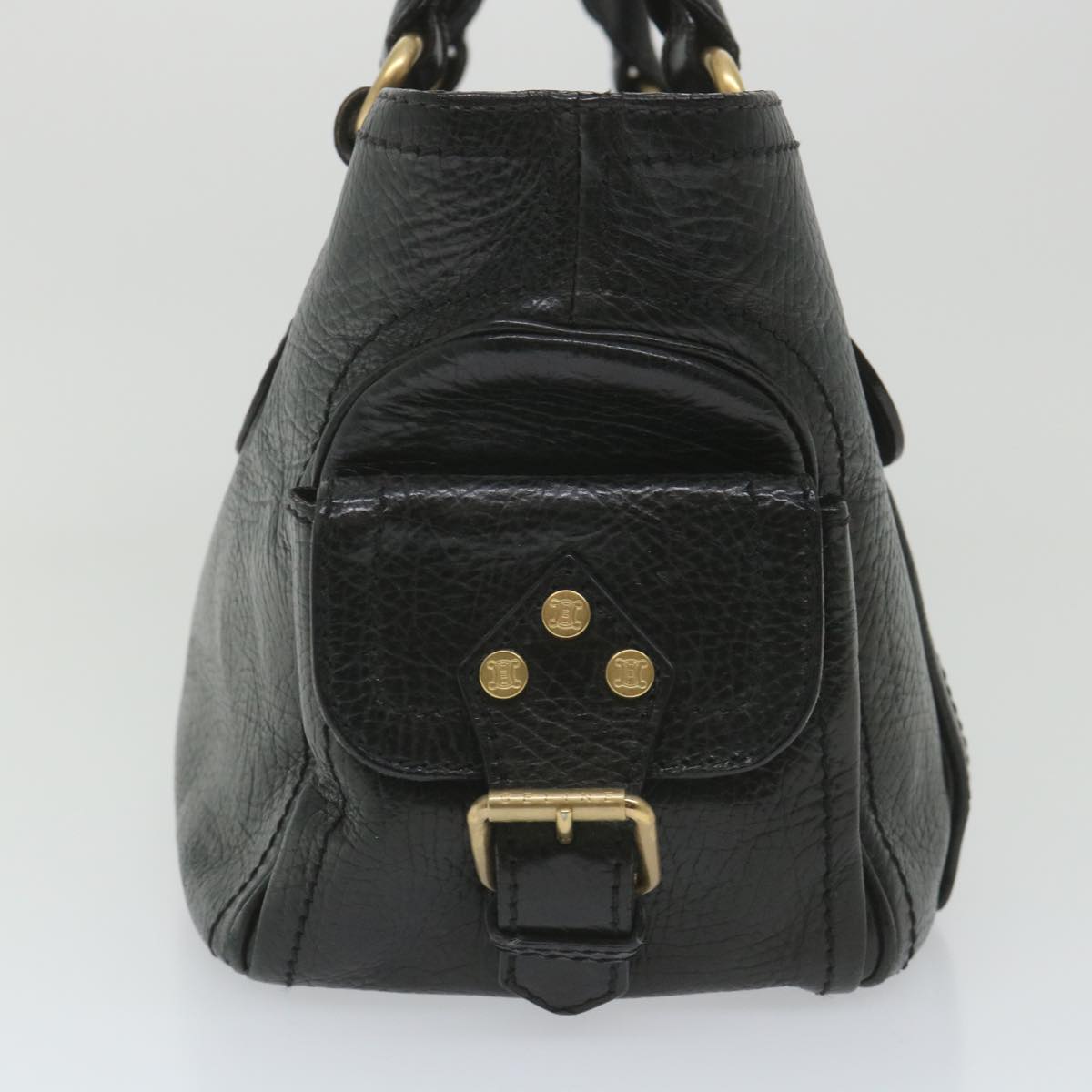 Luxury CELINE Hand Bag Leather Black  9854