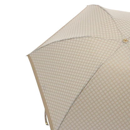 Luxury CELINE Macadam Canvas folding Umbrella Nylon Beige  9906