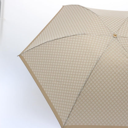 Luxury CELINE Macadam Canvas folding Umbrella Nylon Beige  9906