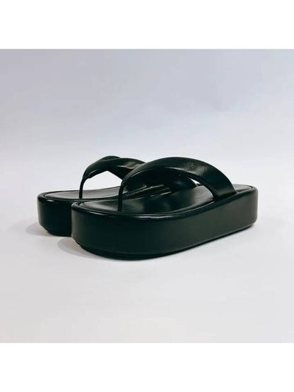 Luxury Balenciaga Trending 2025 Women's Rise Thong Flip Flops Black