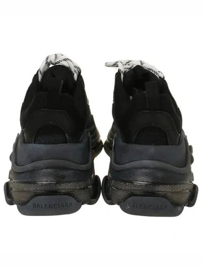 Luxury Balenciaga Trending 2025 Triple S Clear Sole Low Top Sneakers Black
