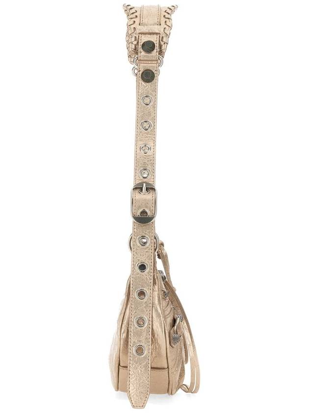 Luxury Balenciaga Trending 2025 Metallic Le Cagol XS Lambskin Shoulder Bag Metallic Beige