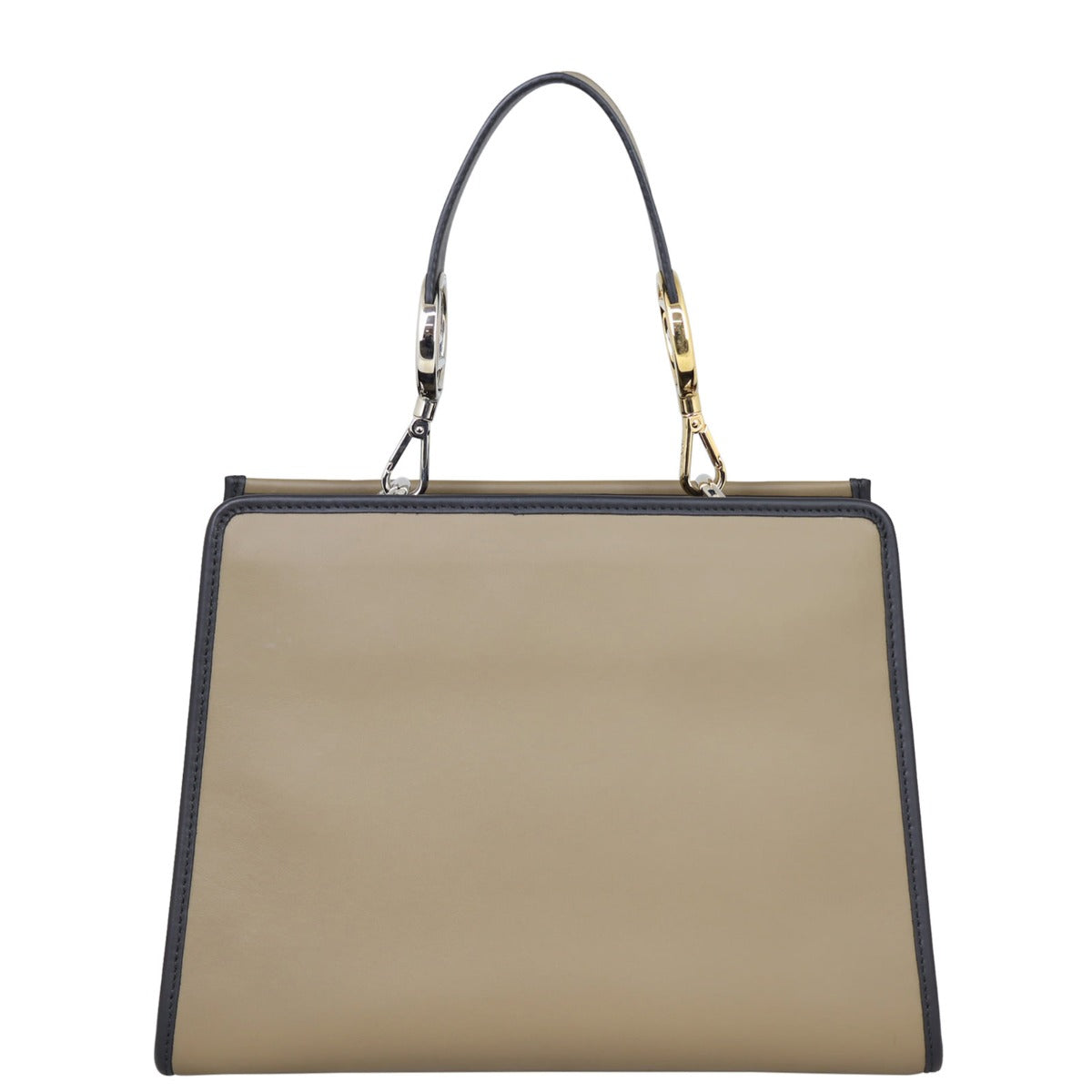 Fendi Runaway Flocked Leather Tote Small