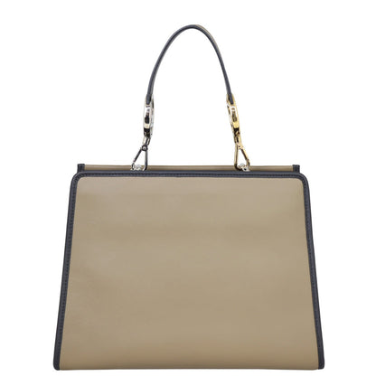 Fendi Runaway Flocked Leather Tote Small