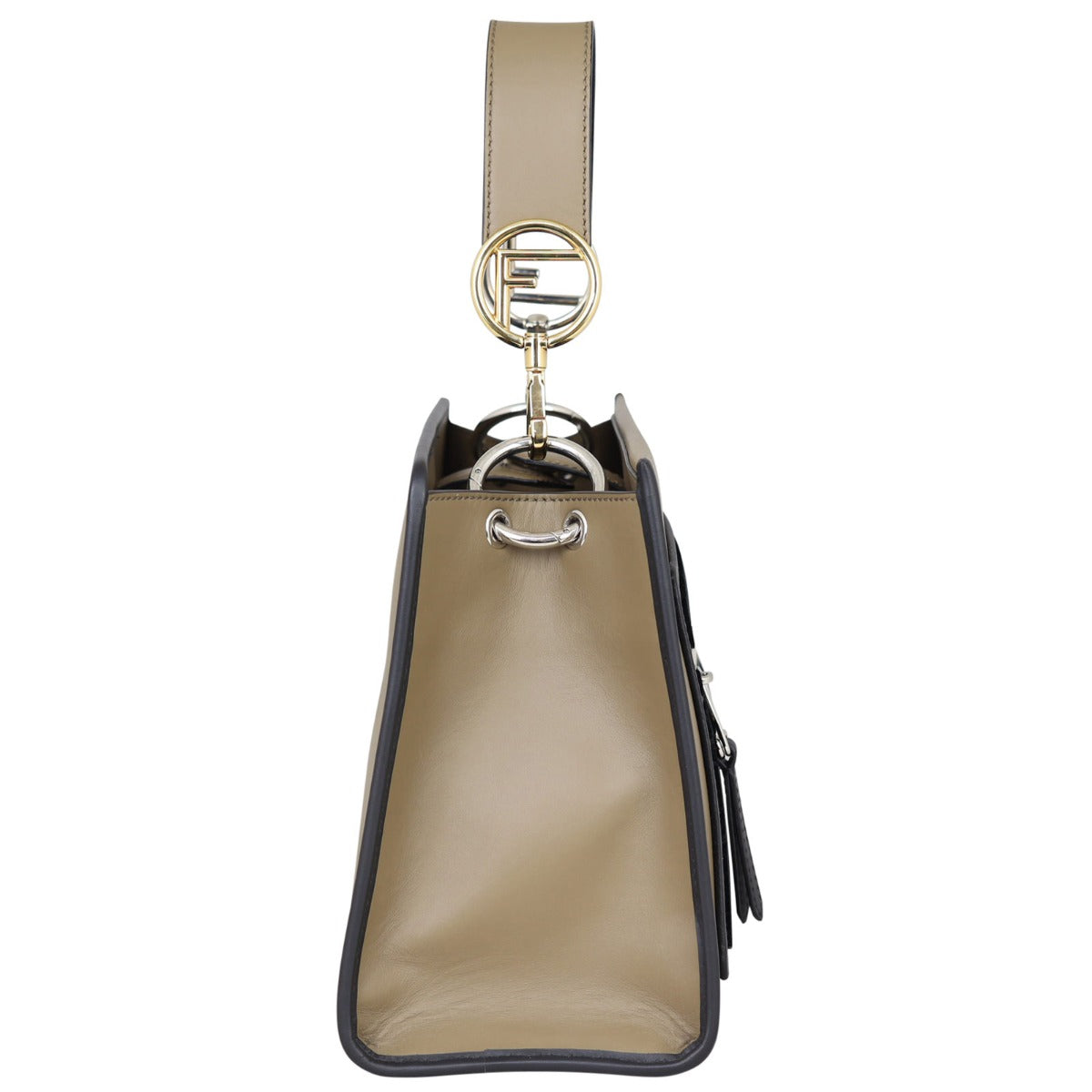 Fendi Runaway Flocked Leather Tote Small