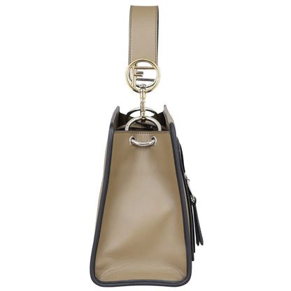 Fendi Runaway Flocked Leather Tote Small