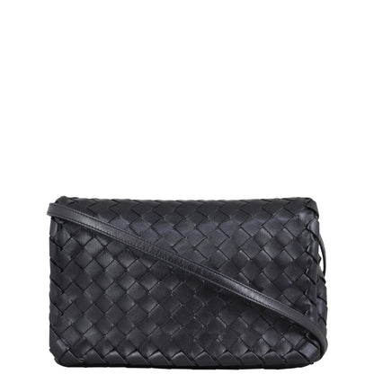 Bottega Veneta Intrecciato Full Flap Small Crossbody