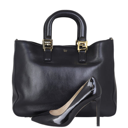 Fendi FF Leather Tote