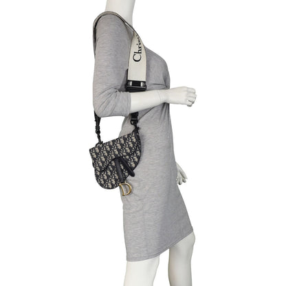 Dior Saddle Oblique Belt Bag with Embroidered Strap