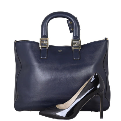 Fendi FF Leather Tote