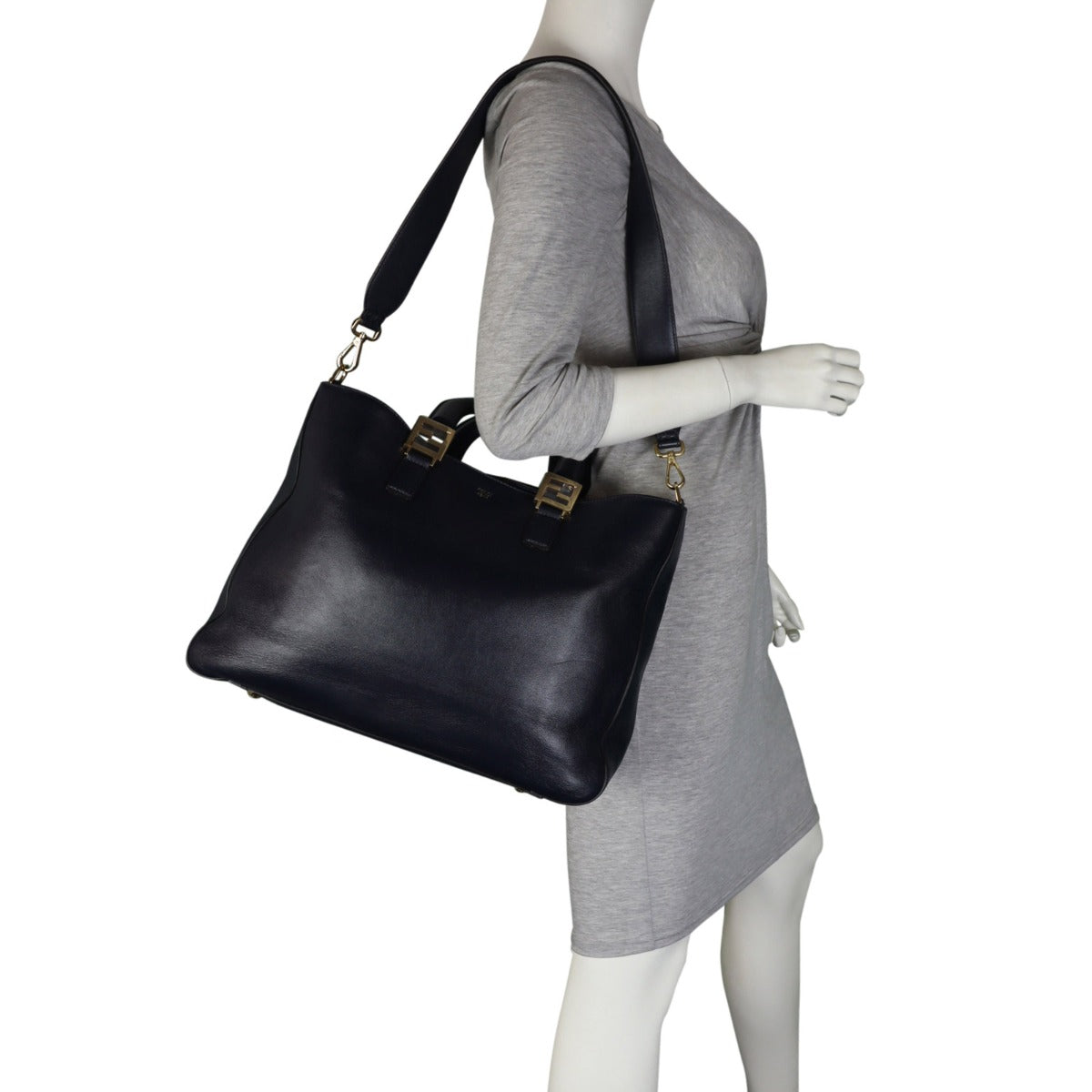 Fendi FF Leather Tote