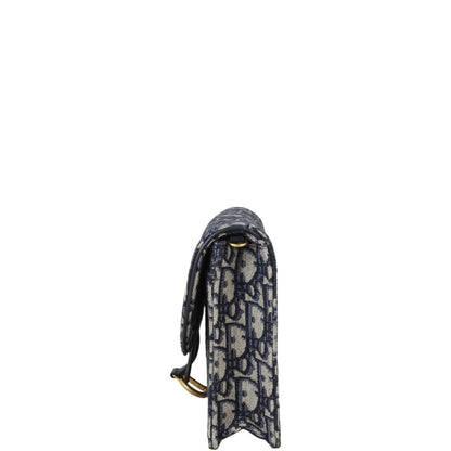 Dior Saddle Pouch Wallet on Chain Oblique