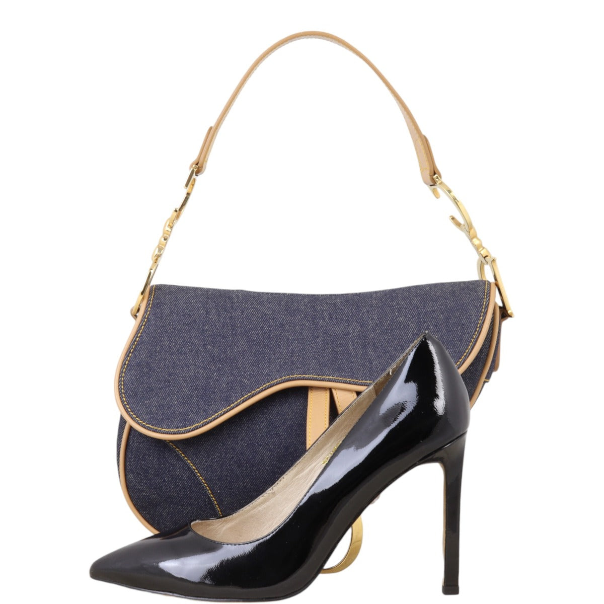 Dior Vintage Saddle Bag Denim