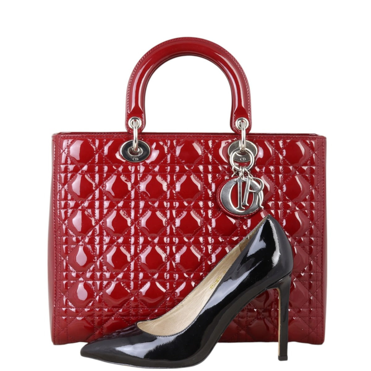 Dior Lady Dior Large Patent