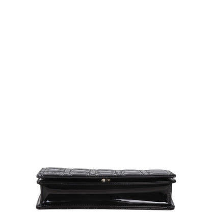 Dior Lady Dior Patent Cannage Pouch