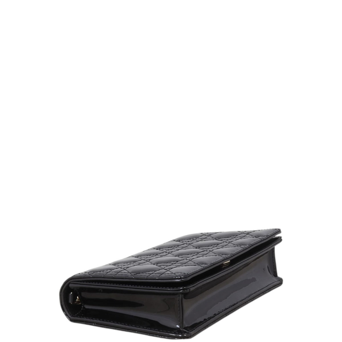 Dior Lady Dior Patent Cannage Pouch