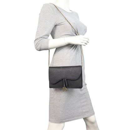 Dior Saddle Pouch Wallet on Chain