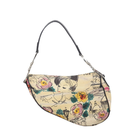 Dior Vintage Saddle Bag Paris ‘50s Print