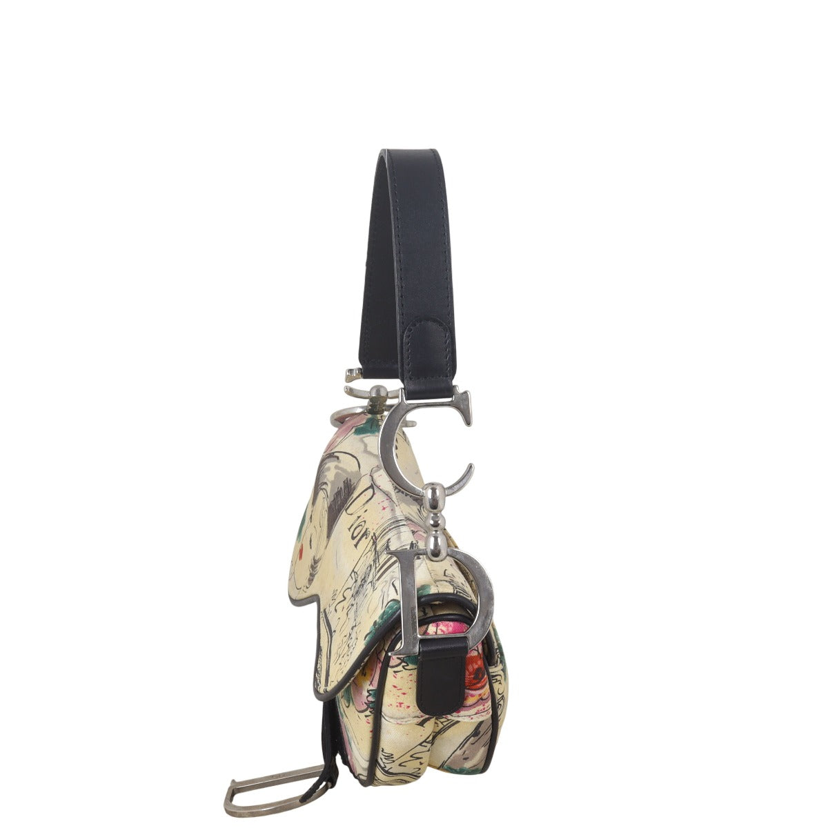 Dior Vintage Saddle Bag Paris ‘50s Print